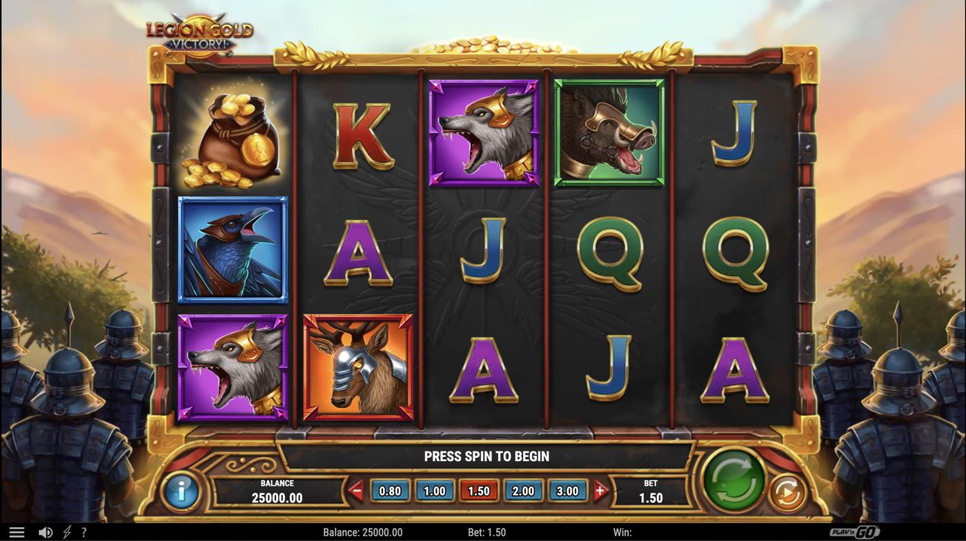 Legion Gold Victory!: image of main menu