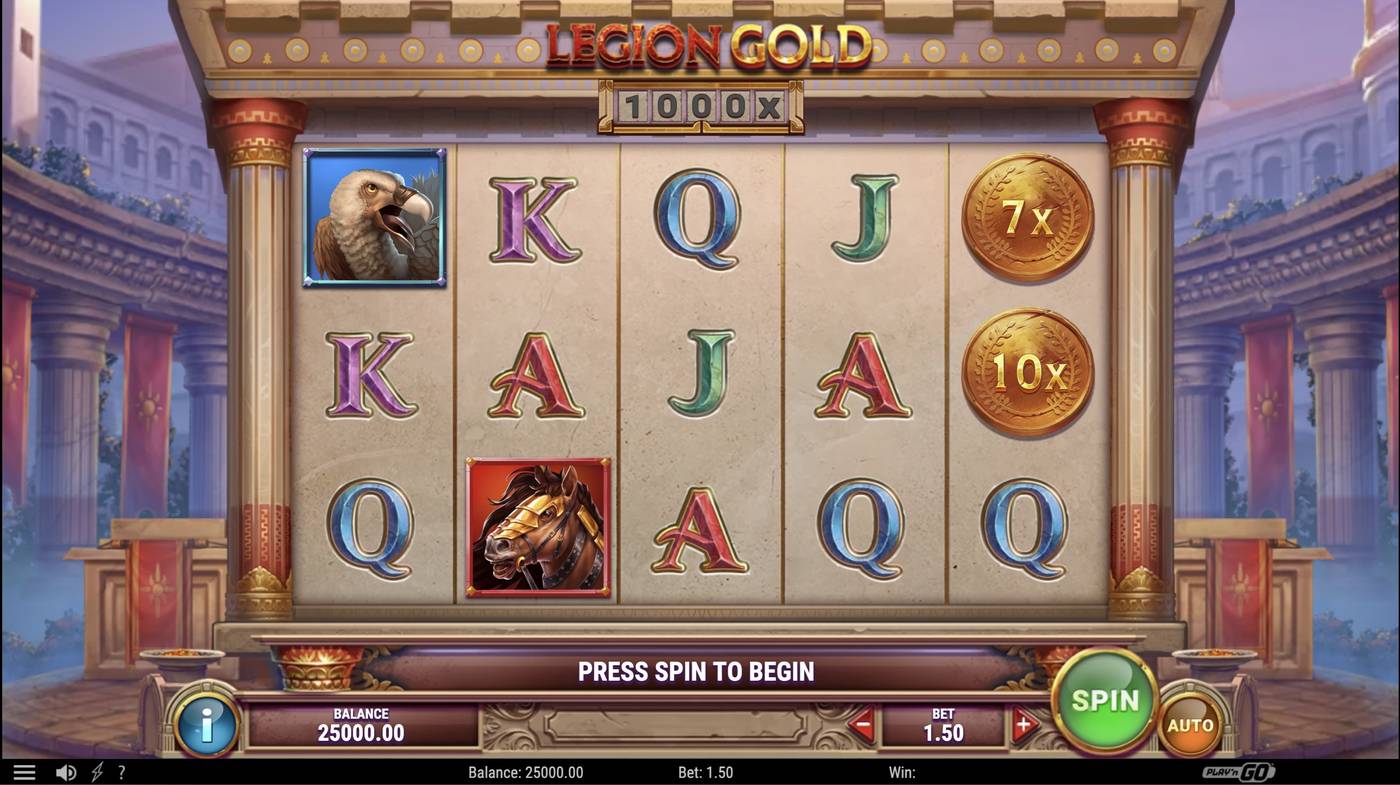 Legion Gold: image of main menu