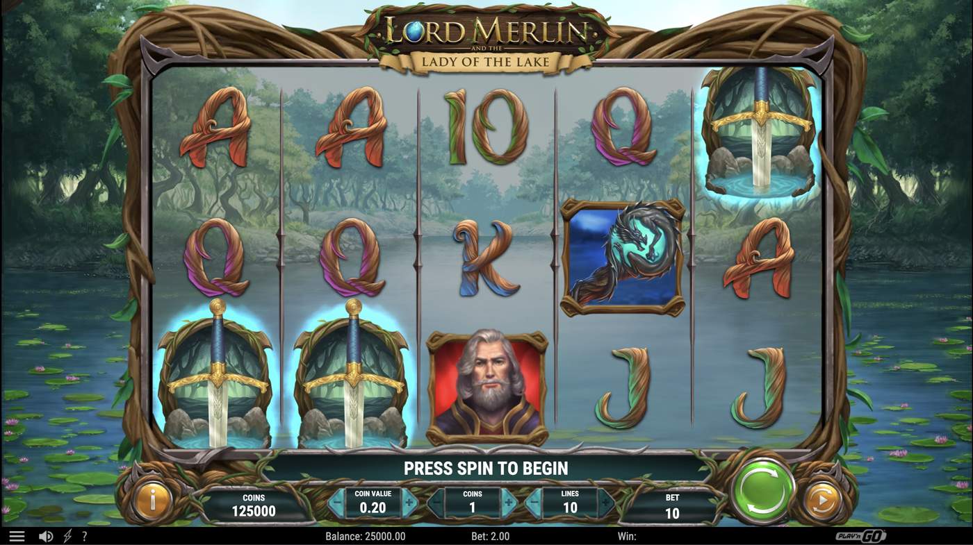 Lord Merlin and The Lady of The Lake: image of main menu