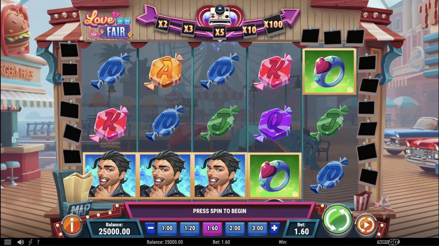 Love is in the Fair: image of main menu
