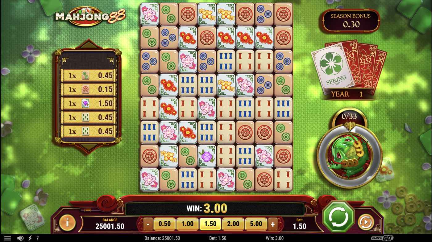 Mahjong 88: image of winning