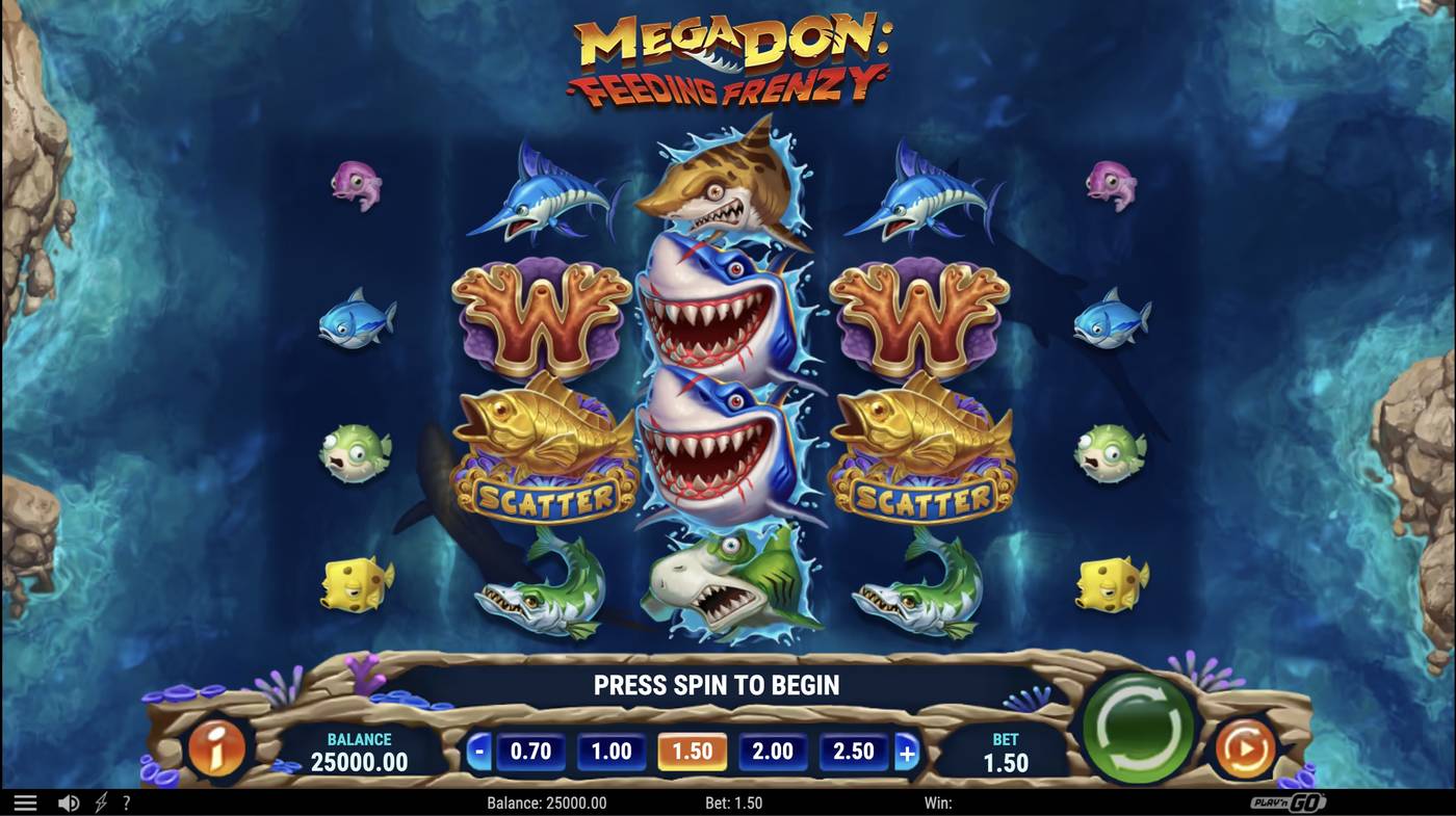 Mega Don: Feeding Frenzy: image of main menu