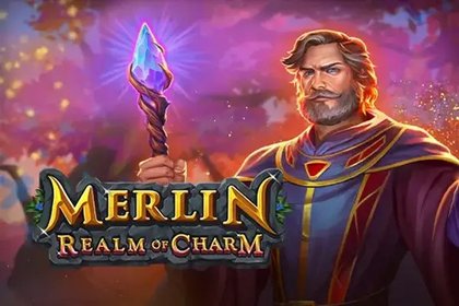 Merlin Realm of Charm Online Slot Logo