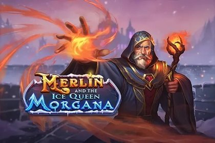 Merlin and the Ice Queen Morgana Online Slot Logo