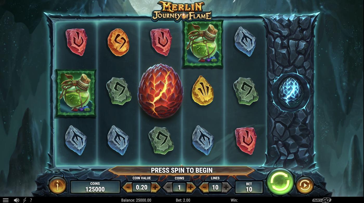 Merlin: Journey of Flame: image of main menu