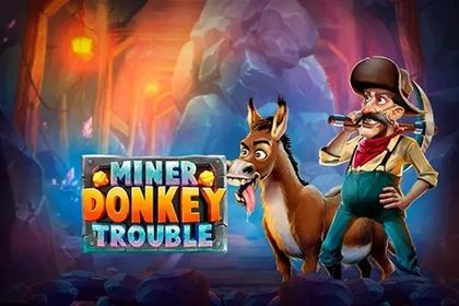 Miner Donkey Trouble Online Slot Logo
