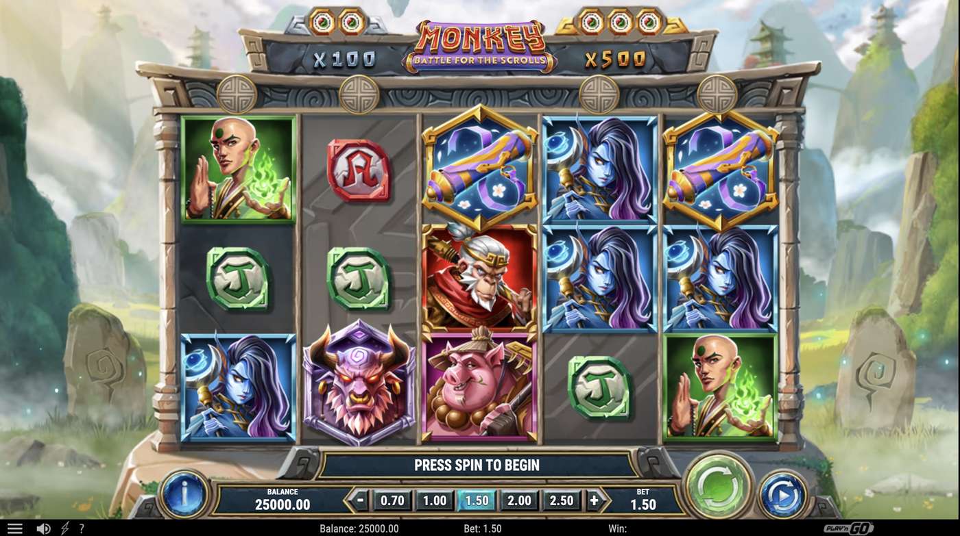 Monkey: Battle for the Scrolls: image of main menu