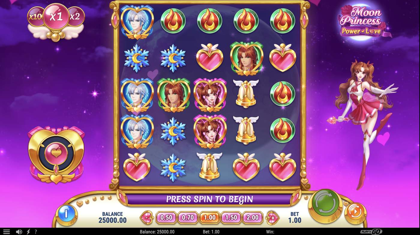 Moon Princess Power of Love: image of main menu