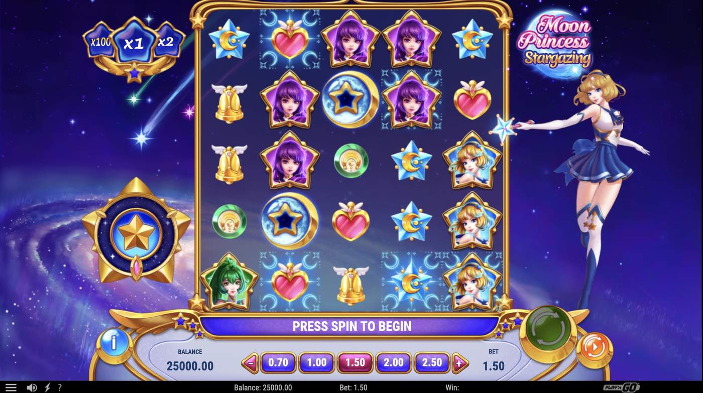 Moon Princess Stargazing: image of main menu