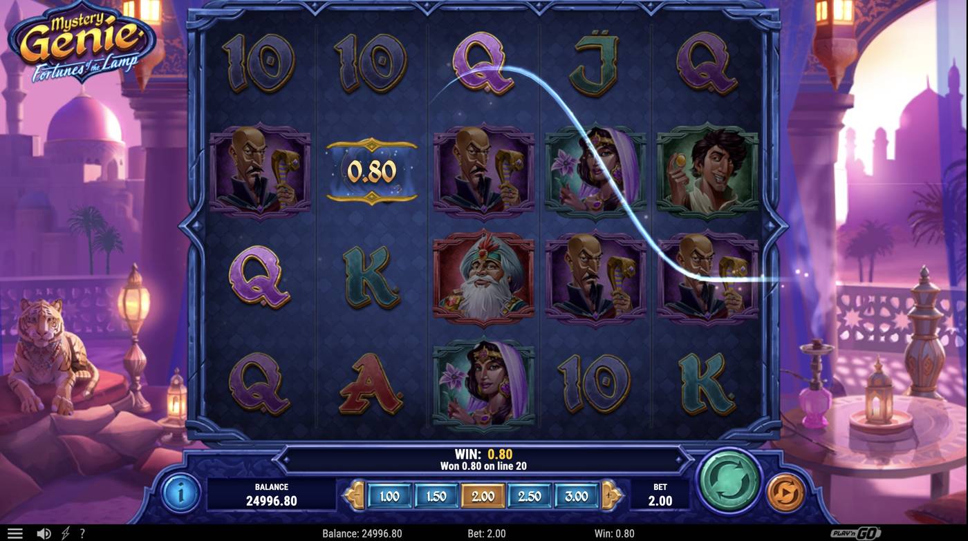 Mystery Genie Fortunes of the Lamp: image of winning