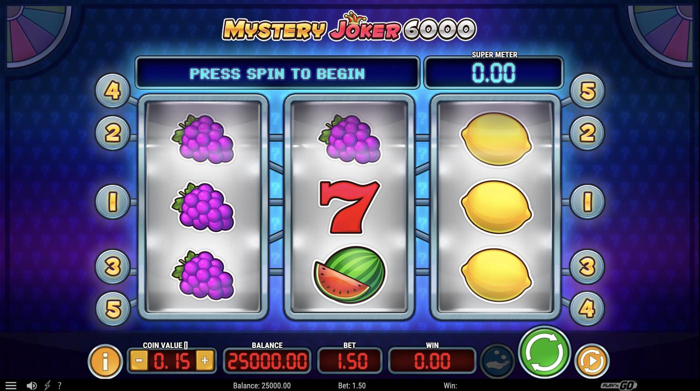 Mystery Joker 6000: image of main menu