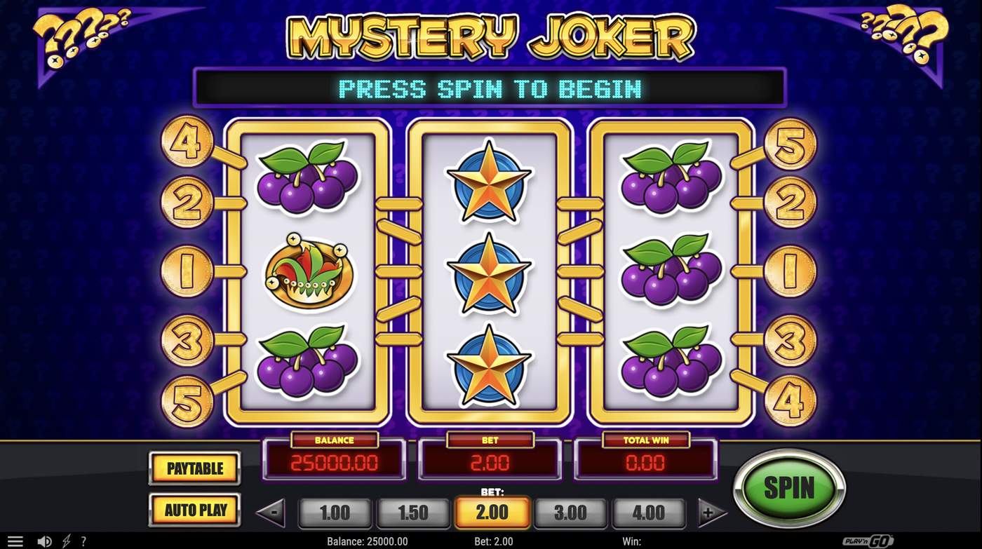 Mystery Joker: image of main menu