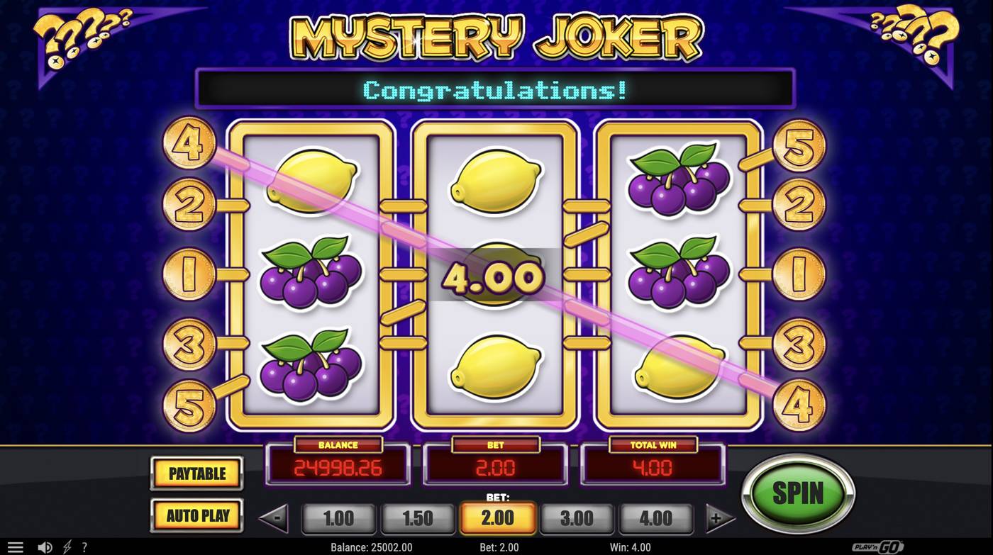 Mystery Joker: image of winning