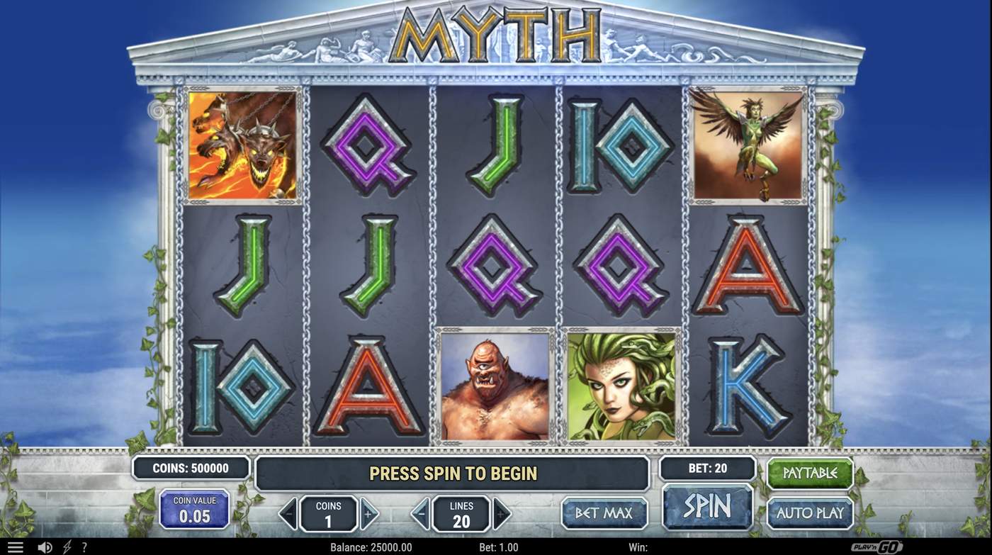Myth: image of main menu
