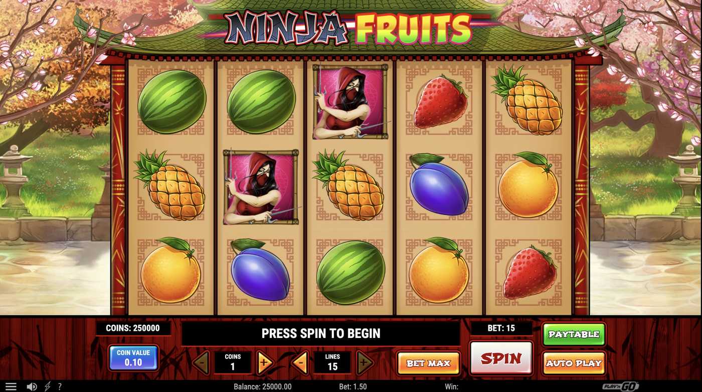 Ninja Fruits: image of main menu