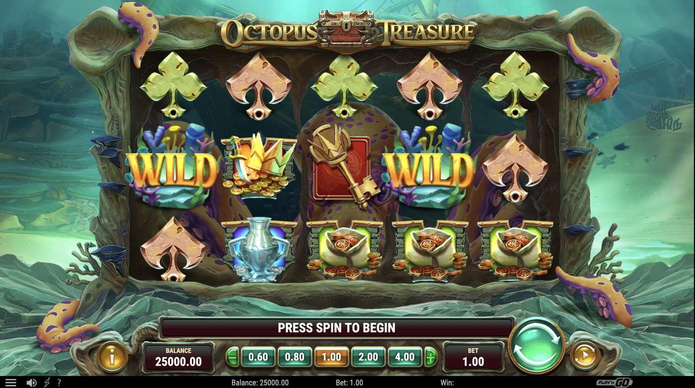 Octopus Treasure: image of main menu