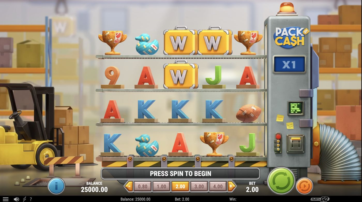 Pack & Cash: image of main menu