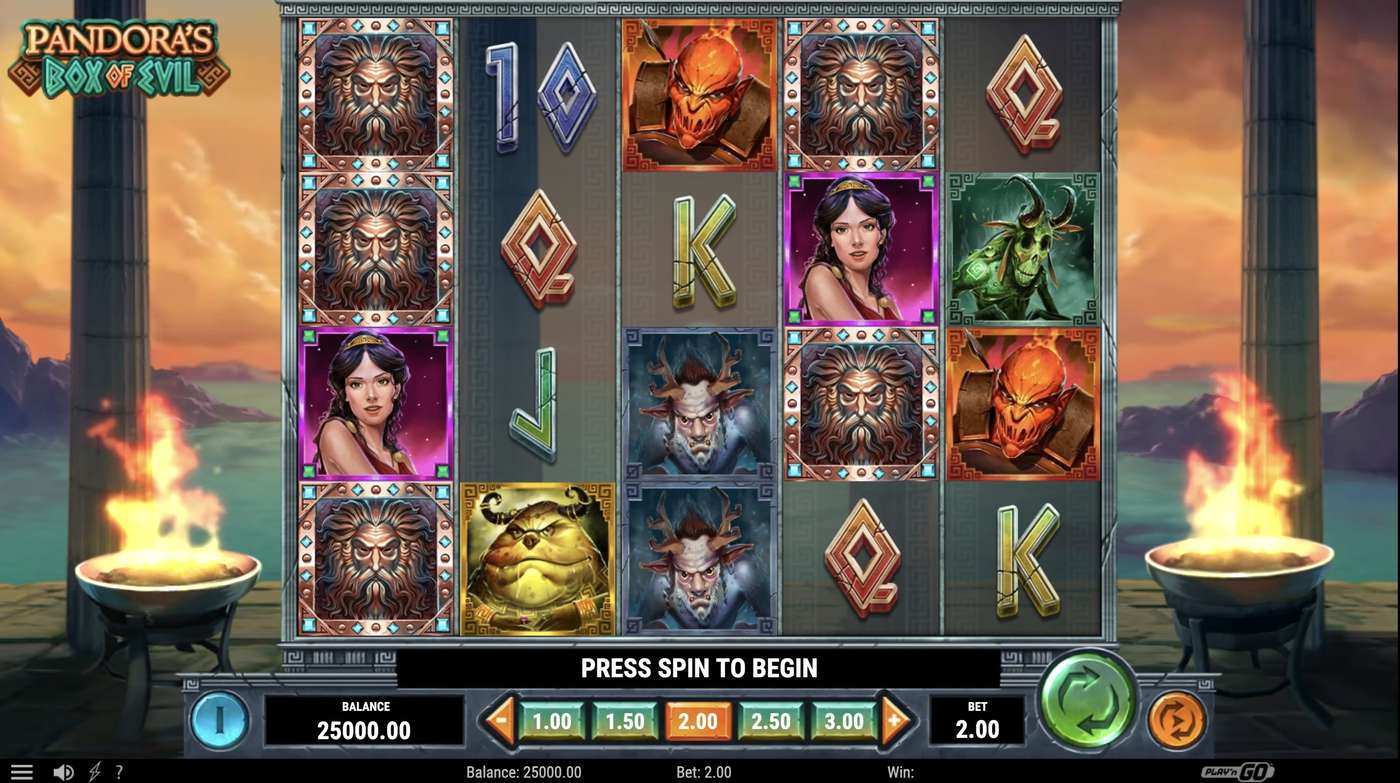 Pandora's Box of Evil: image of main menu