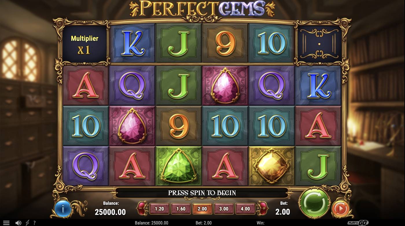 Perfect Gems: image of main menu