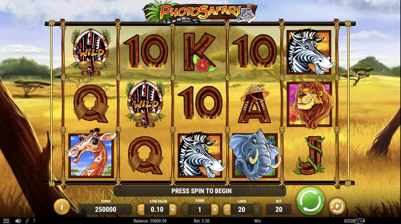 Photo Safari: image of main menu