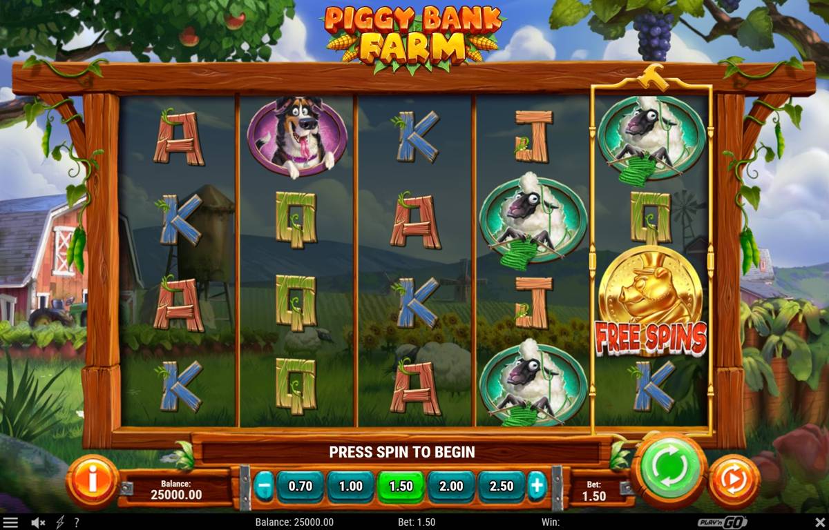 Piggy Bank Farm: image of main menu