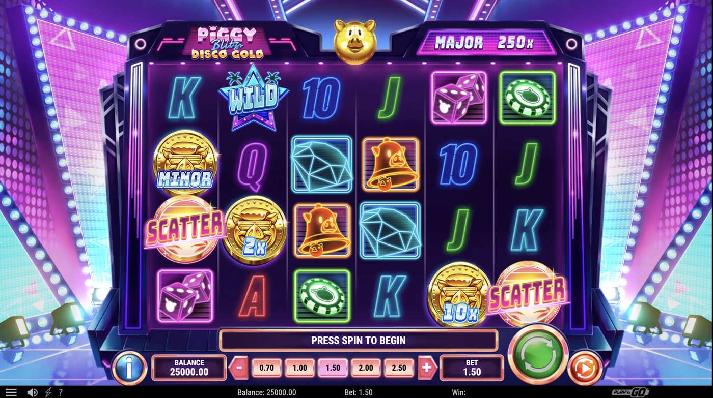 Piggy Blitz Disco Gold: image of main menu