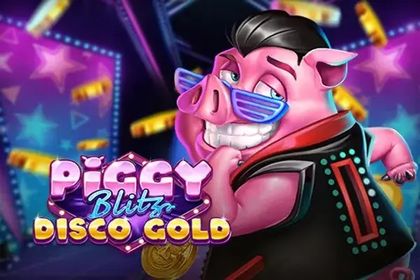 Piggy Blitz Disco Gold Online Slot Logo