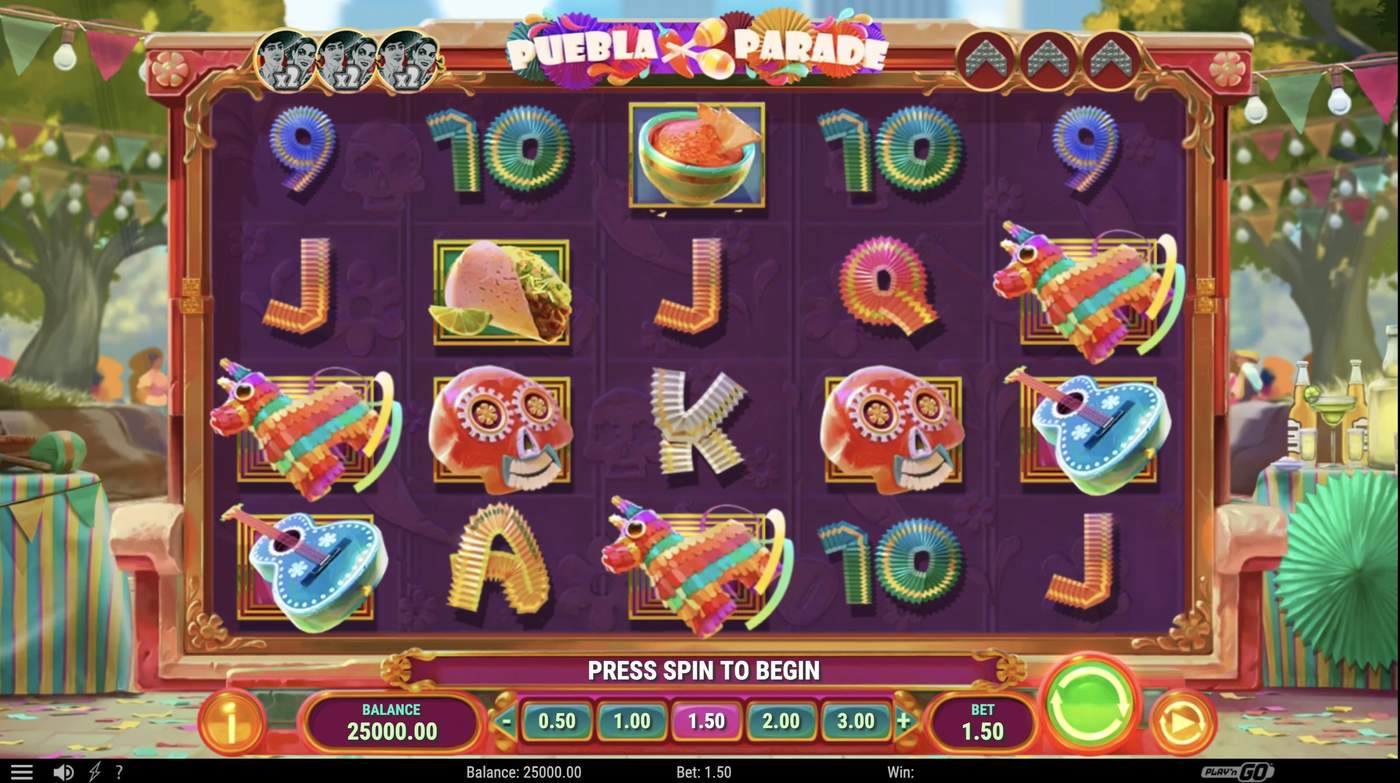 Puebla Parade: image of main menu