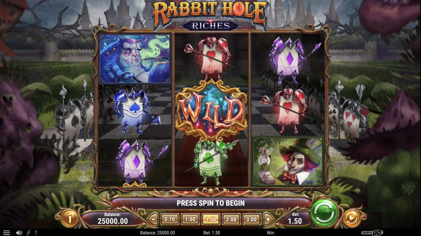 Rabbit Hole Riches: image of main menu