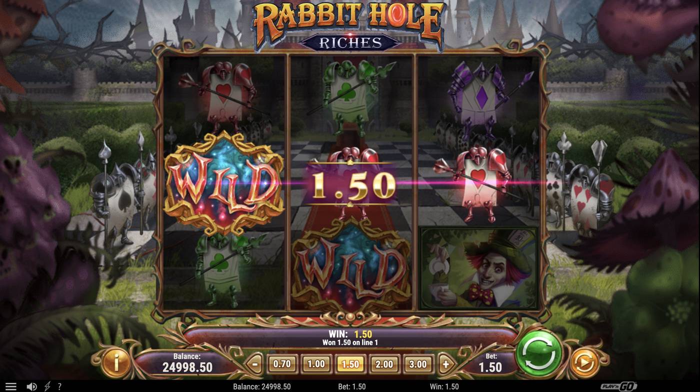 Rabbit Hole Riches: image of winning