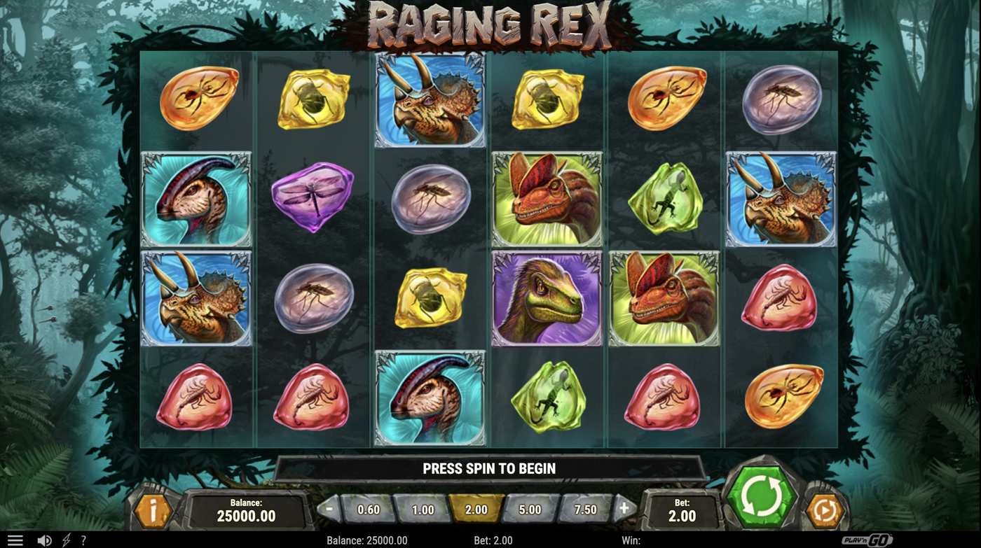 Raging Rex: image of main menu