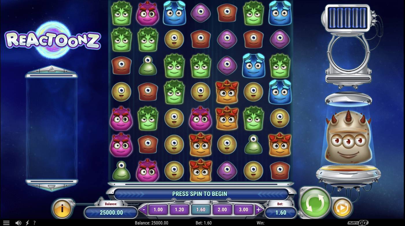 Reactoonz: image of main menu