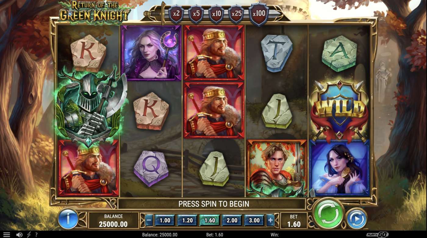 Return of The Green Knight: image of main menu