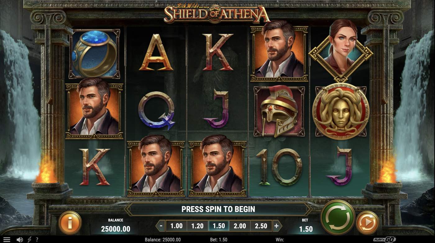 Rich Wilde and the Shield of Athena: image of main menu
