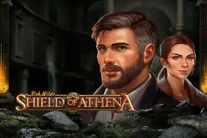 Rich Wilde and the Shield of Athena Online Slot Logo