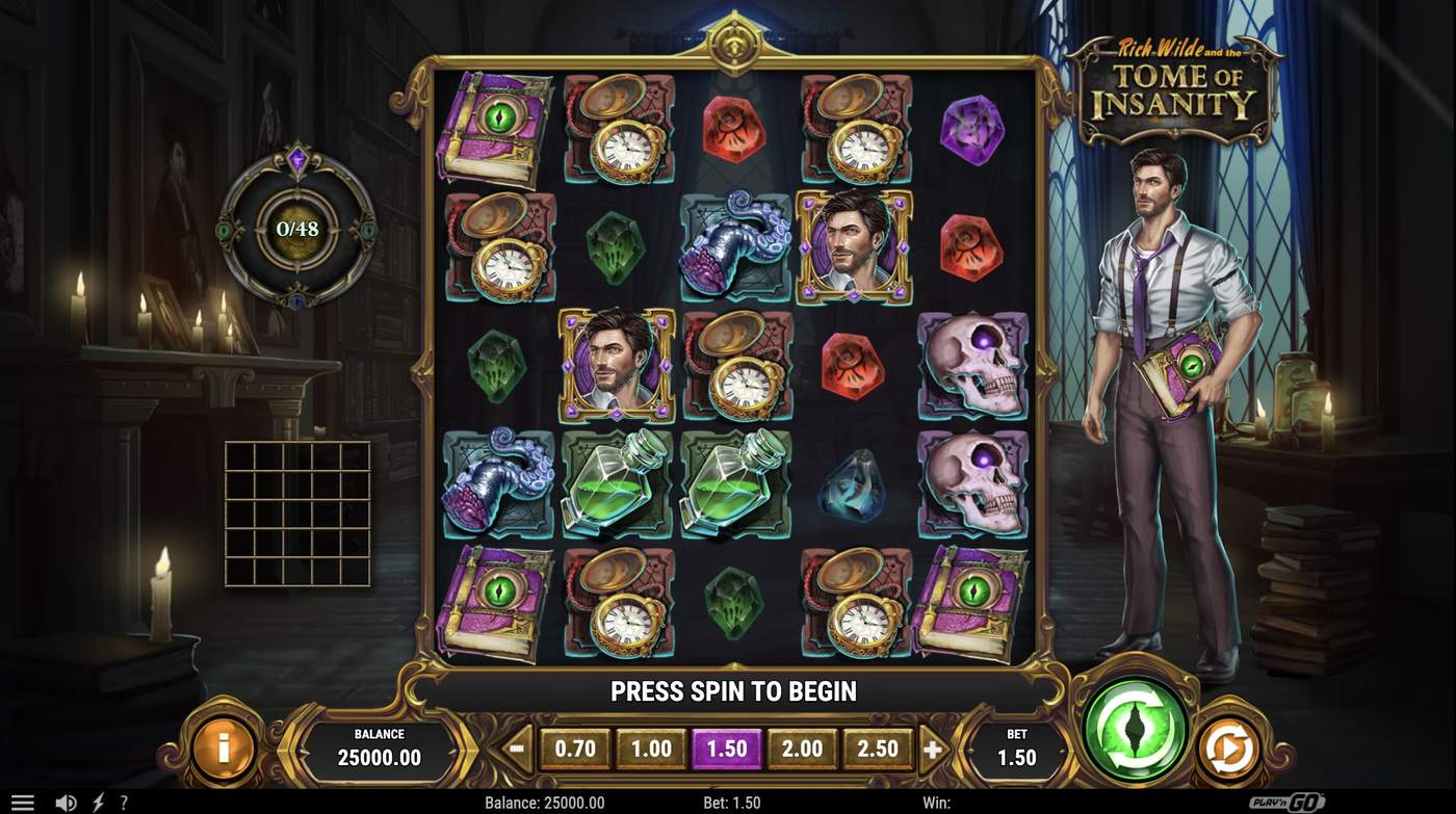 Rich Wilde and the Tome of Insanity: image of main menu