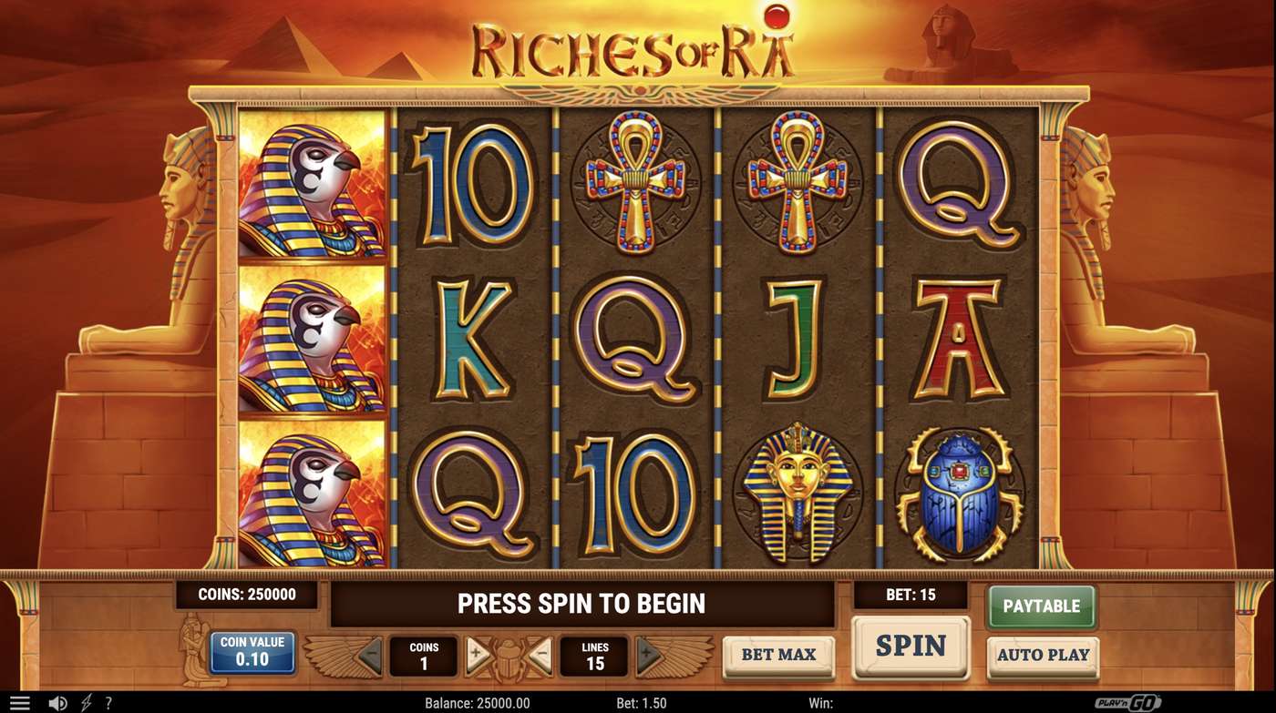 Riches of RA: image of main menu