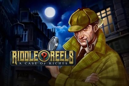 Riddle Reels: A Case of Riches Online Slot Logo