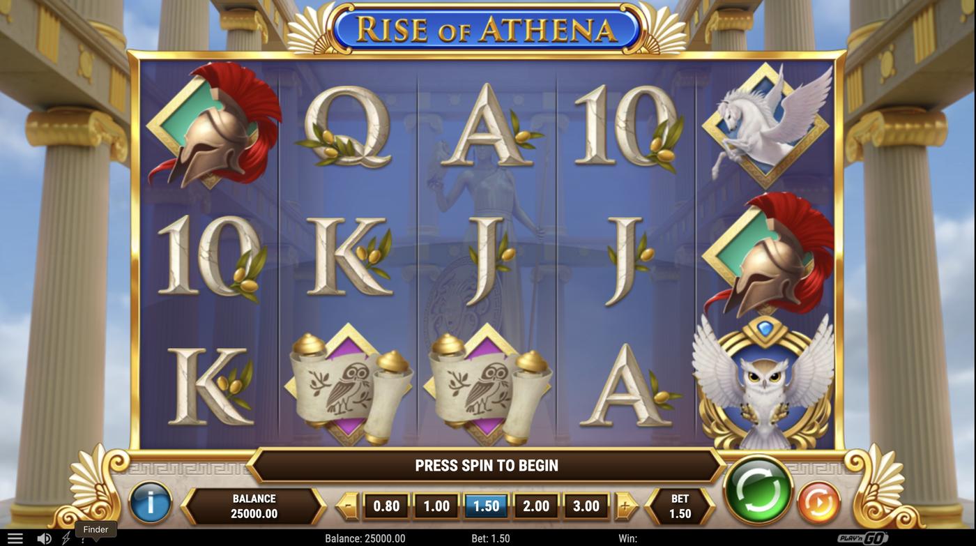 Rise of Athena: image of main menu