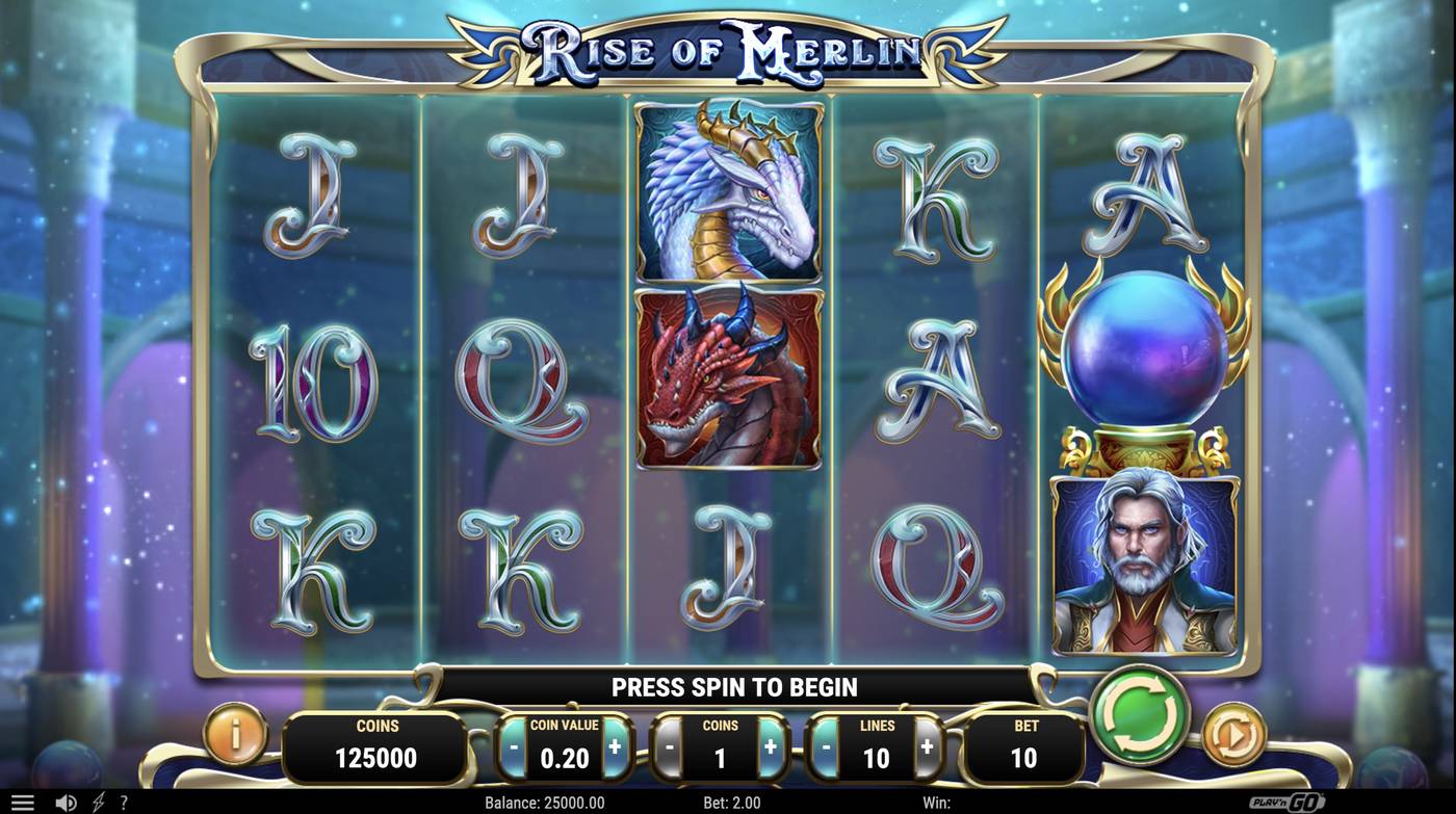 Rise of Merlin: image of main menu