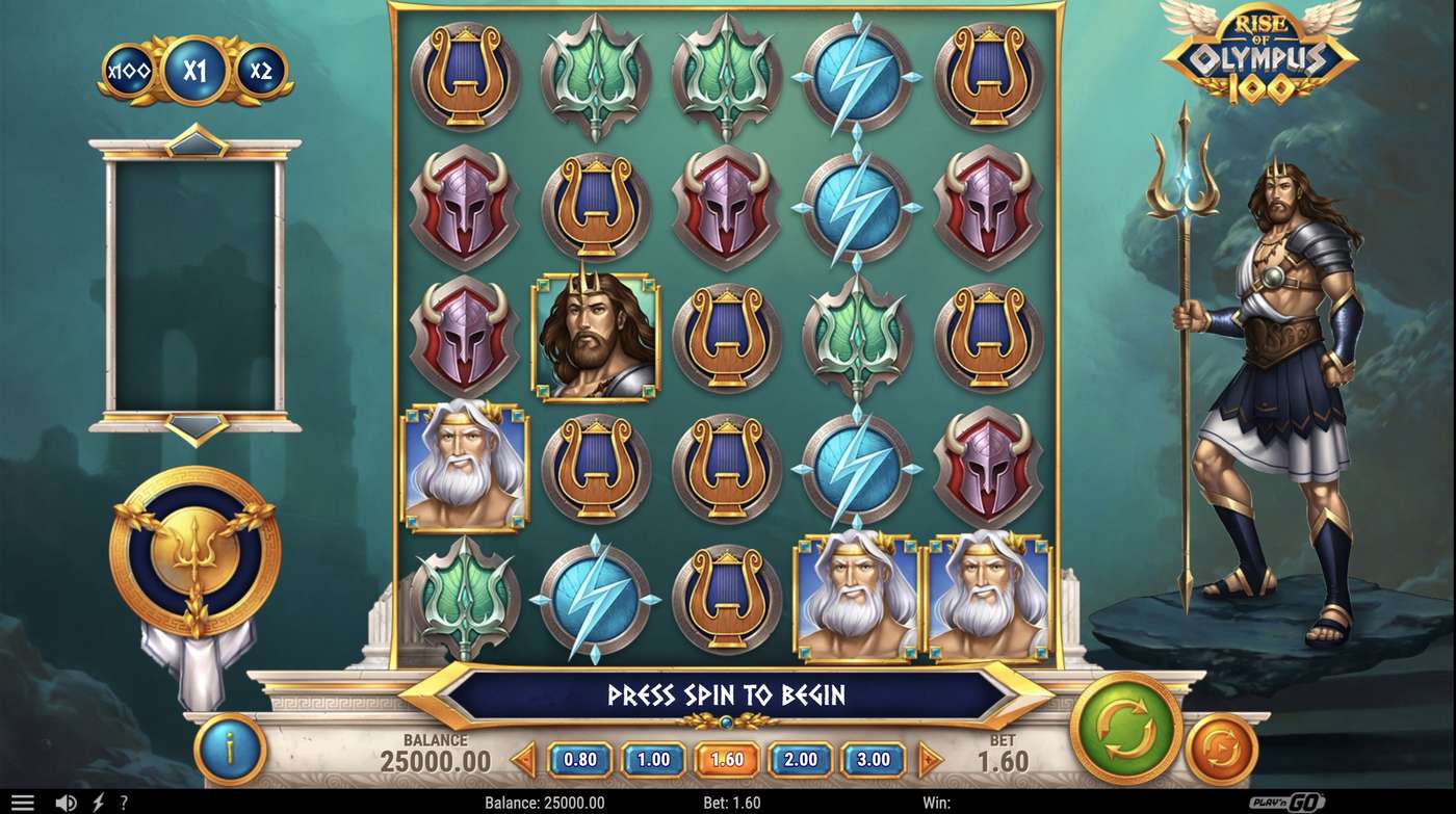 Rise of Olympus 100: image of main menu