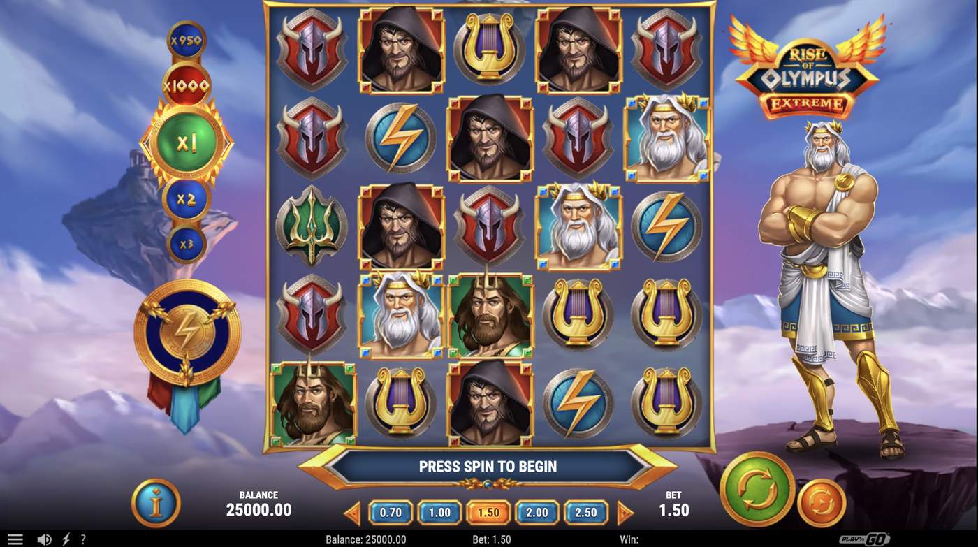 Rise of Olympus Extreme: image of main menu
