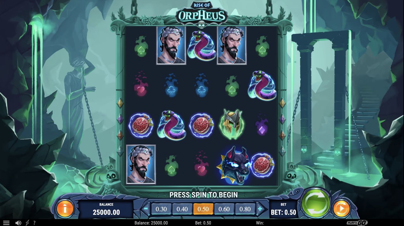 Rise of Orpheus: image of main menu
