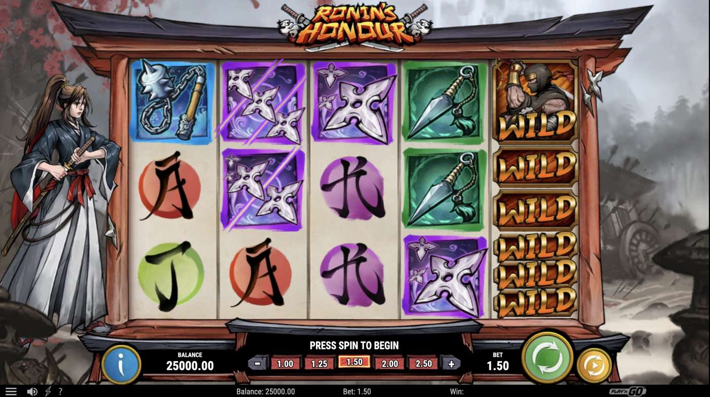 Ronin's Honour: image of main menu