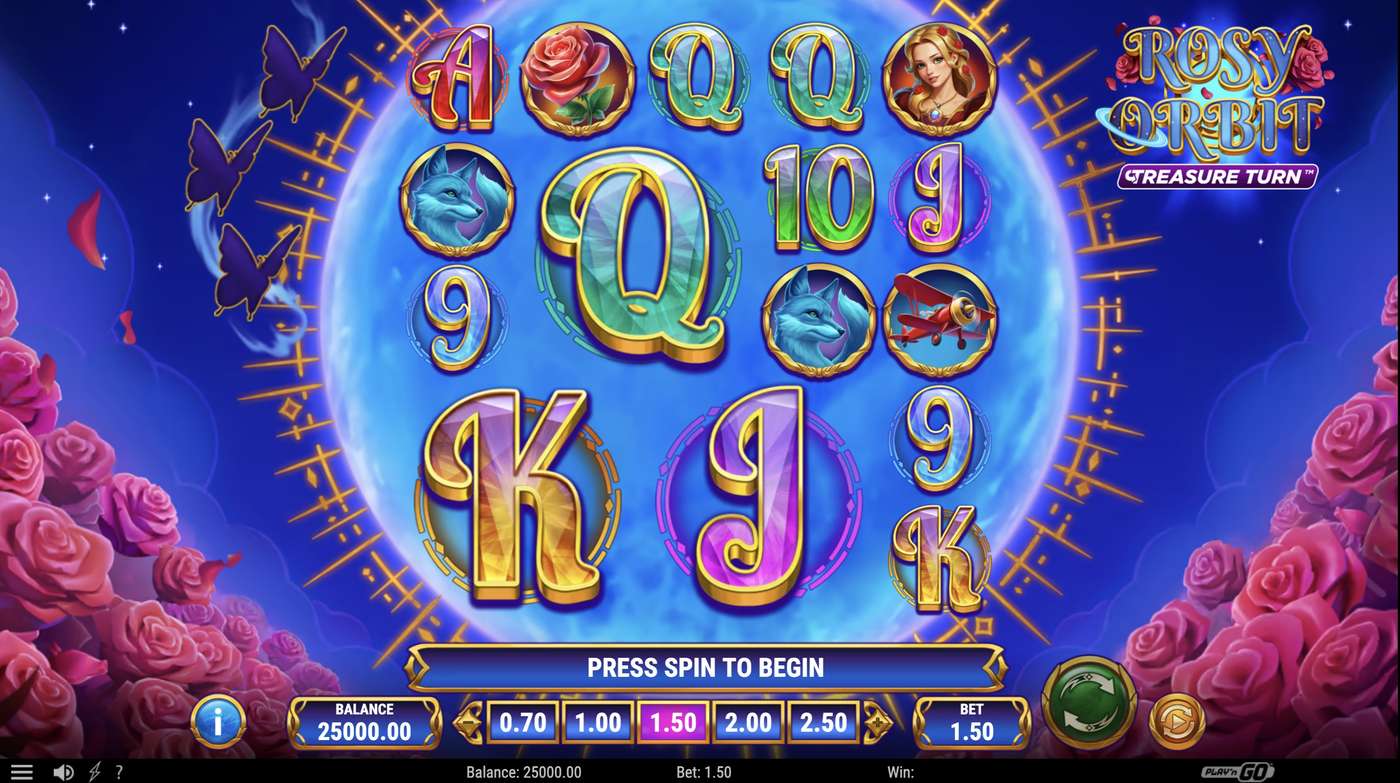 Rosy Orbit Treasure Turn: image of main menu