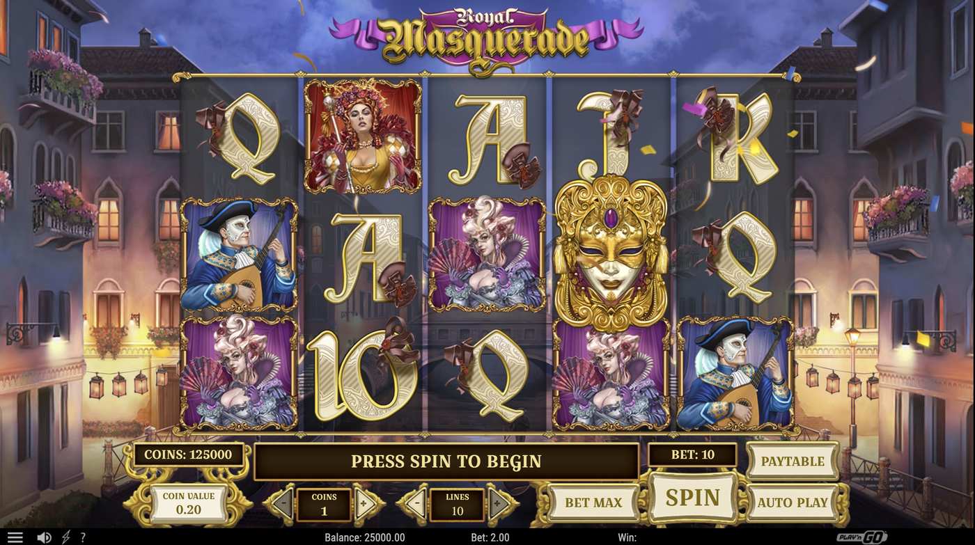 Royal Masquerade: image of main menu