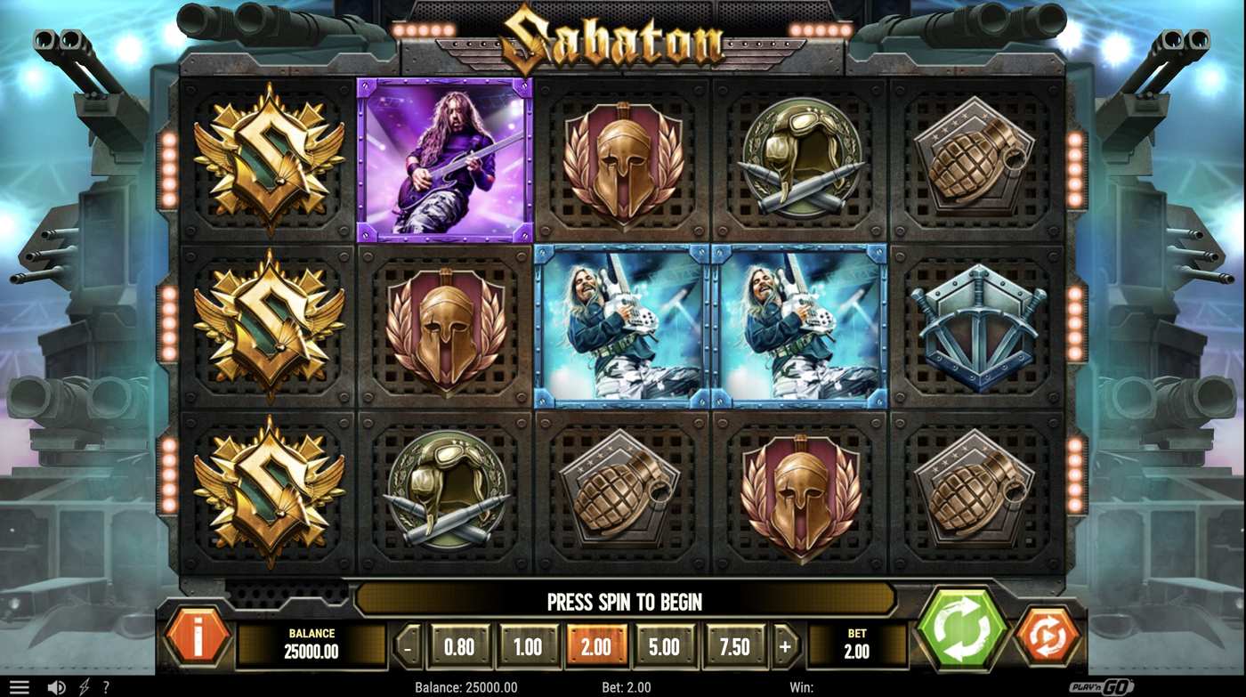 Sabaton: image of main menu