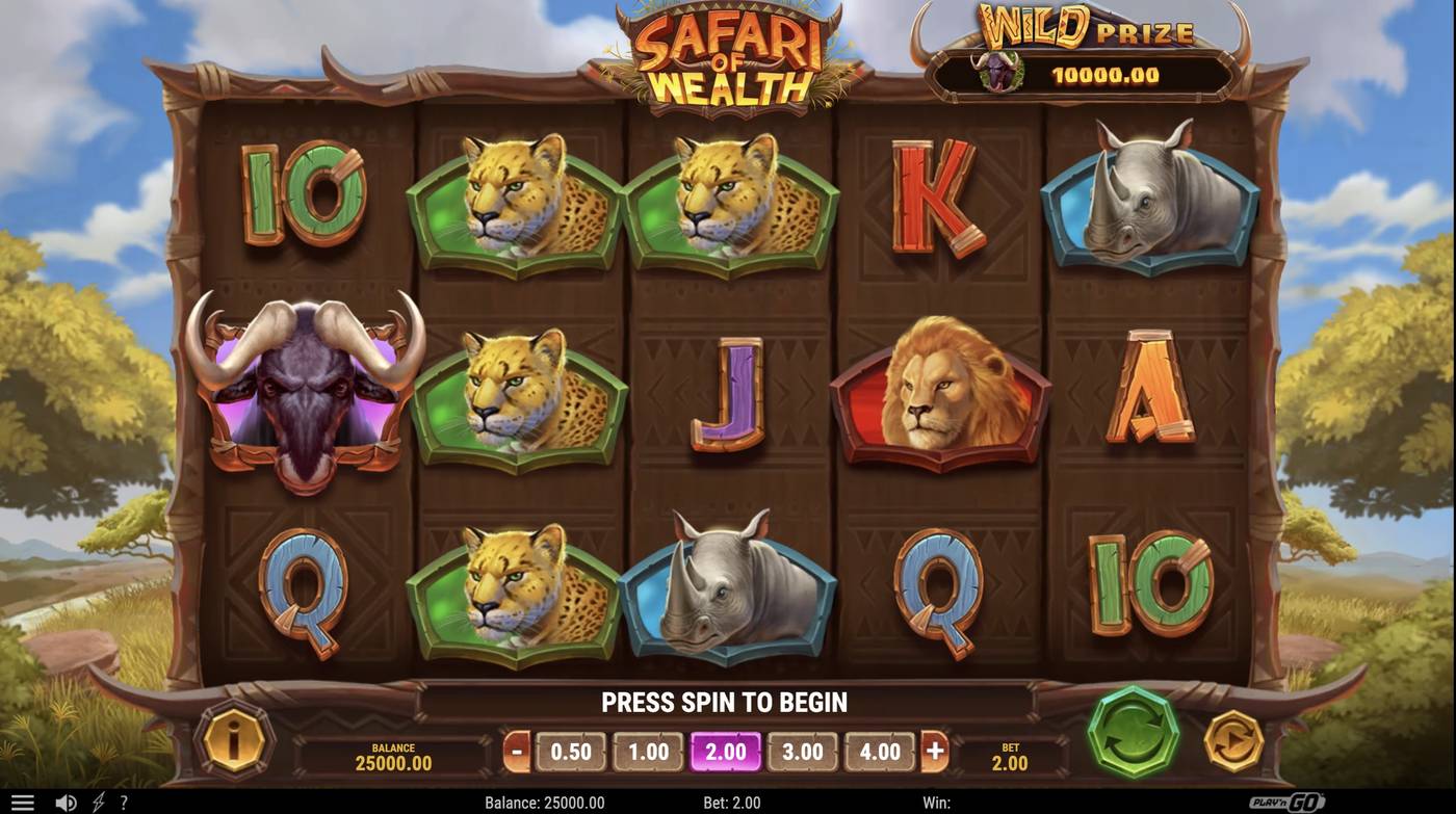 Safari of Wealth: image of main menu