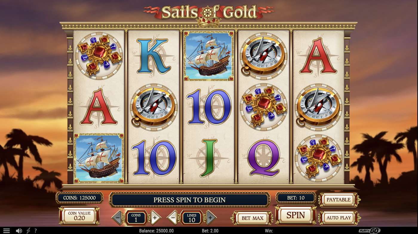 Sails of Gold: image of main menu