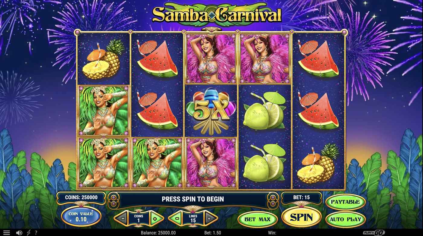 Samba Carnival: image of main menu